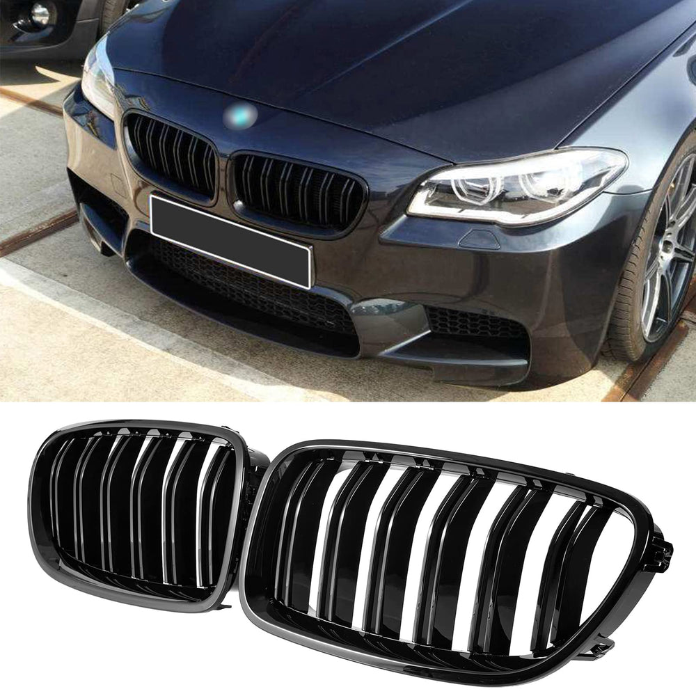 DEKEWEI F10 gloss black left grille adds bold front-end style for BMW 5 Series.
