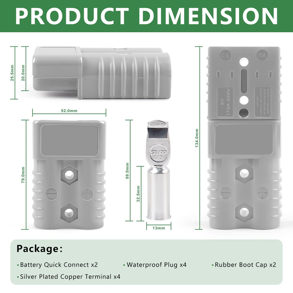 Delgada silver plated copper terminals for high conductivity