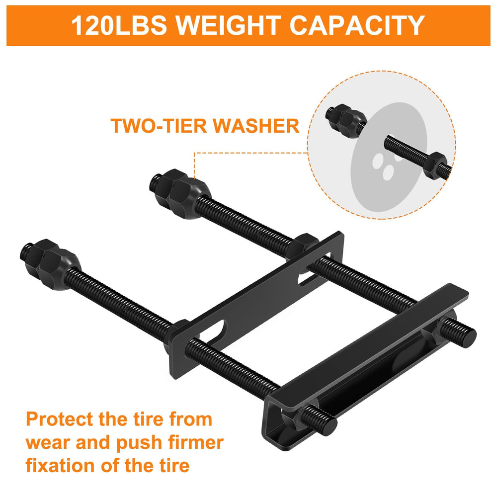 Delmoar spare tire holder bolt-pattern-flex enables fit across lug configurations
