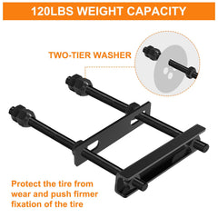 Delmoar spare tire holder bolt-pattern-flex enables fit across lug configurations