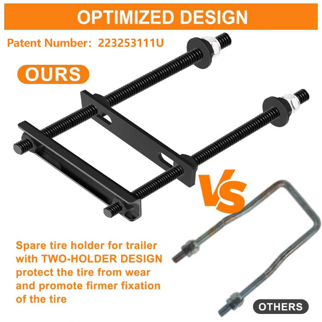 Delmoar 120 lbs capacity signaling heavy-duty support for larger tires