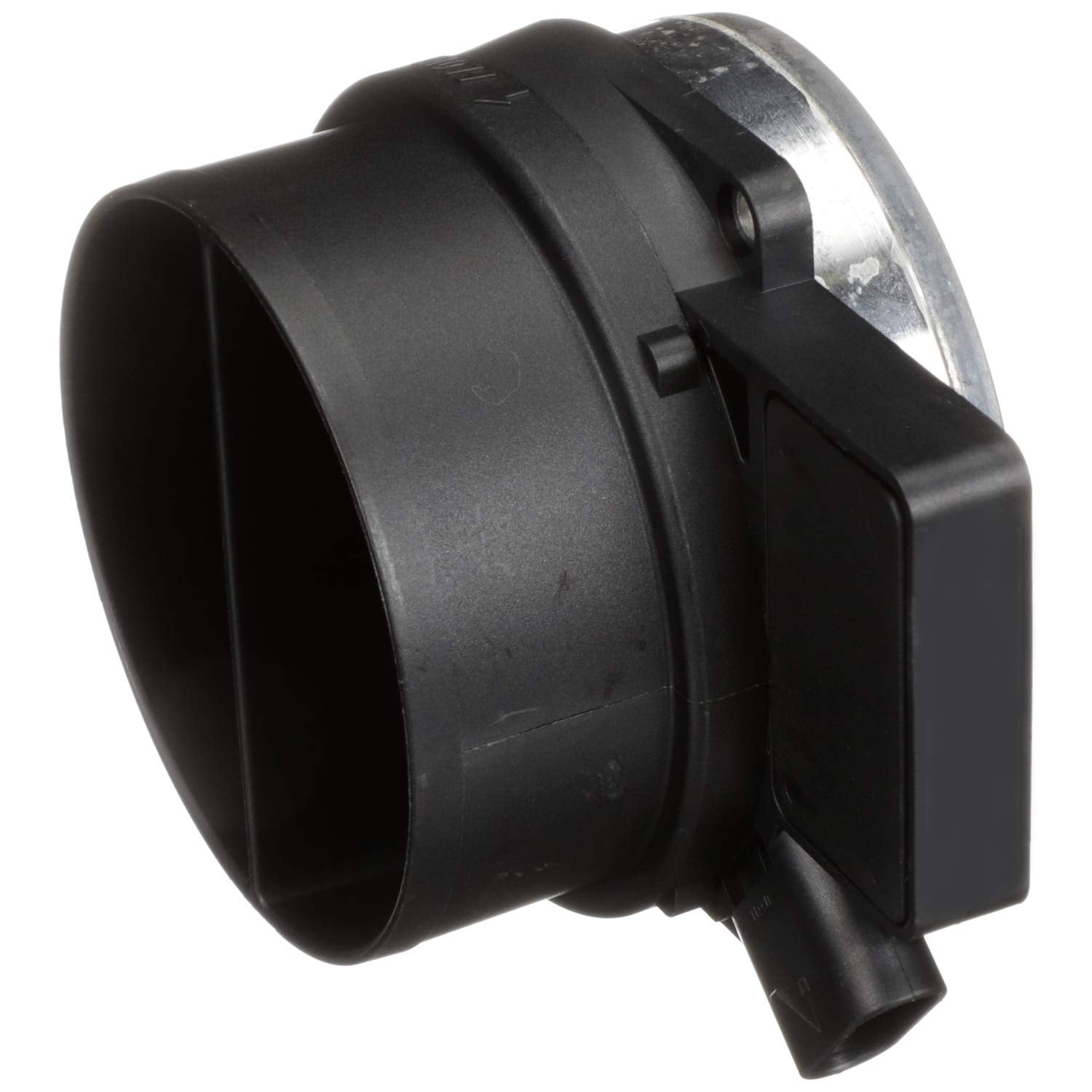 Delphi AF10043 mass air flow sensor close-up with connector for precise metering.