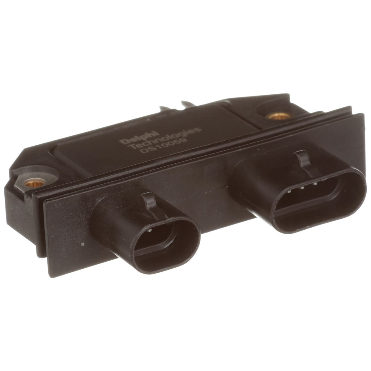 Delphi DS10059 ignition module, front view, robust heat management for durability