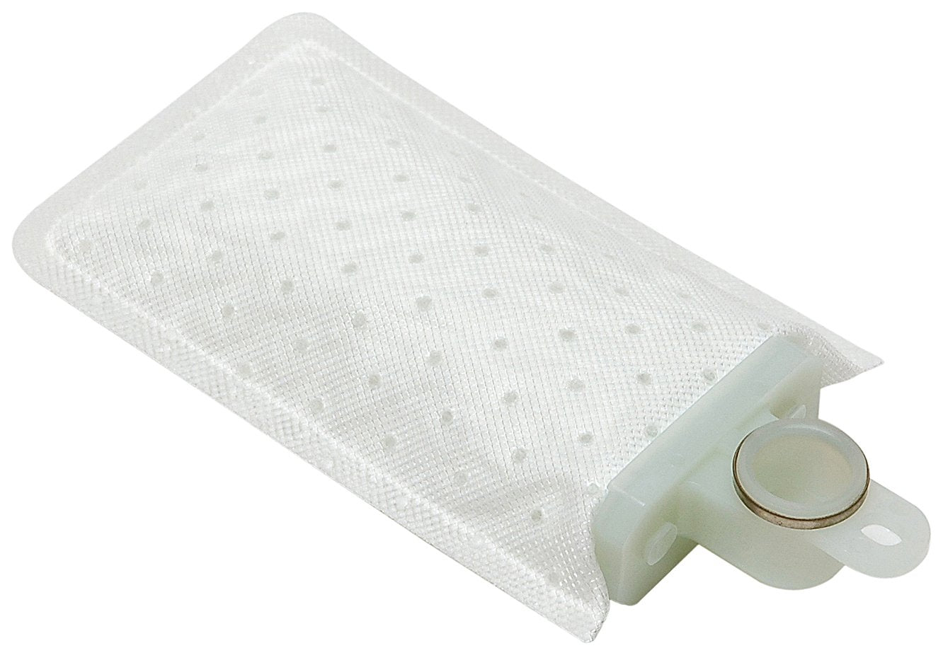 Delphi FS0093 fuel pump strainer front view, showing filtration protection for fuel systems