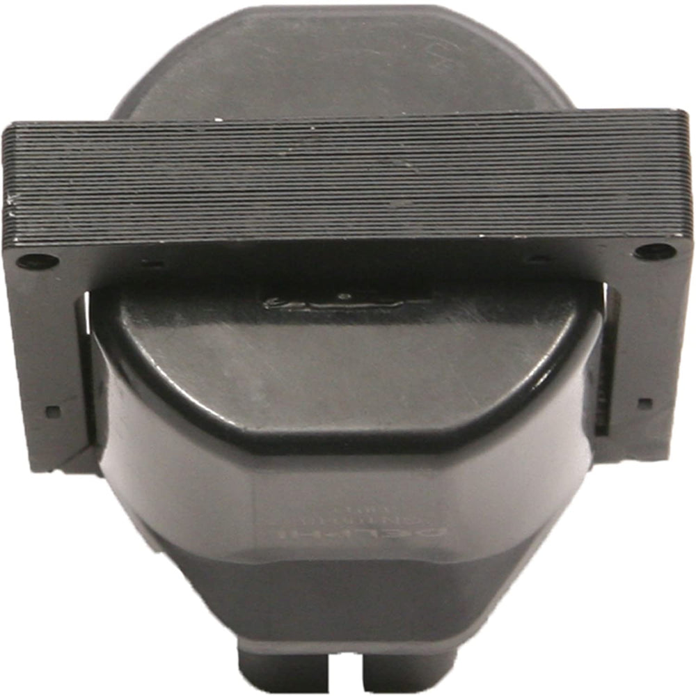 Delphi GN10048 ignition coil top view showing precision windings for consistent performance
