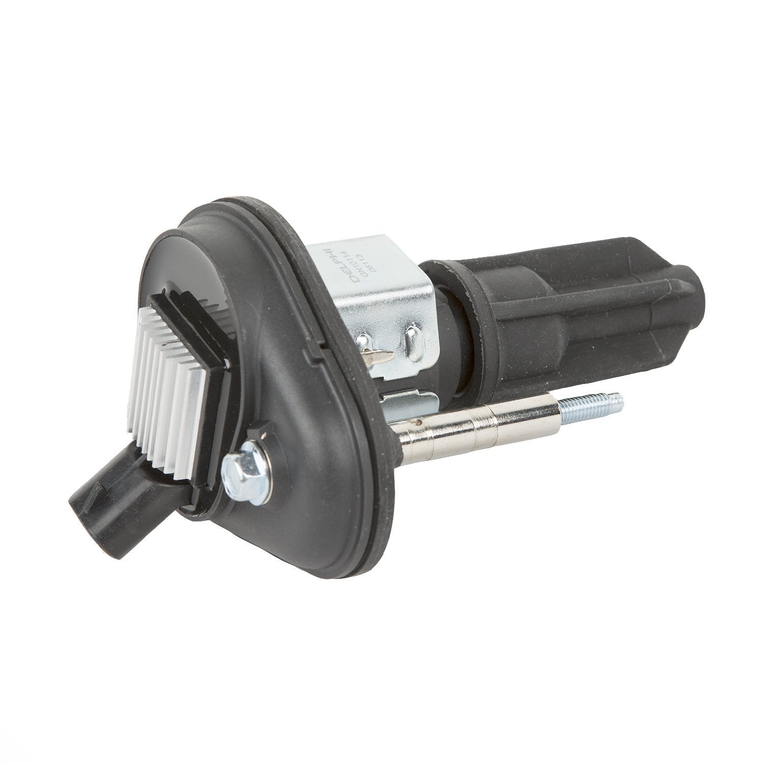 Delphi GN10114 ignition coil close-up highlighting premium winding quality for durable performance