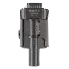 Delphi GN10119 ignition coil side profile highlighting compact rugged design for engines