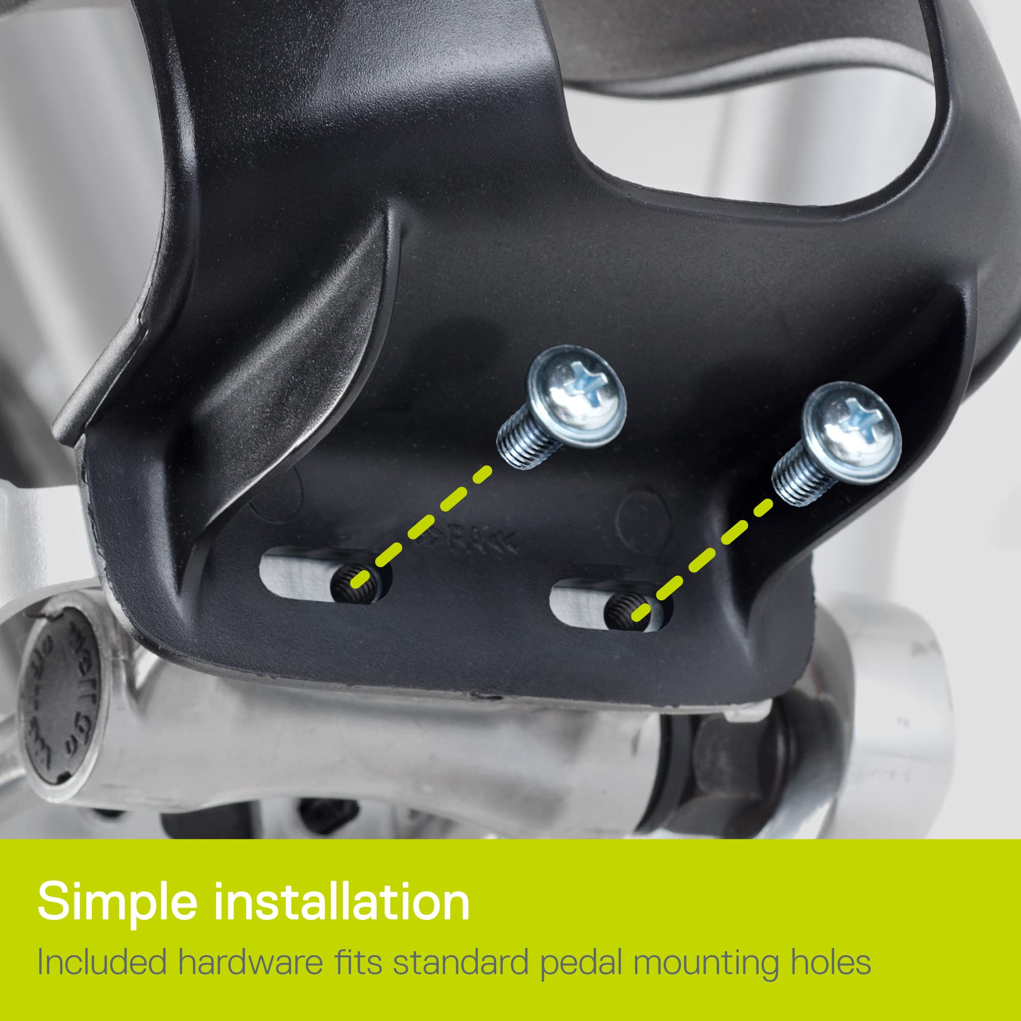 Hardware included for easy installation on standard pedal holes