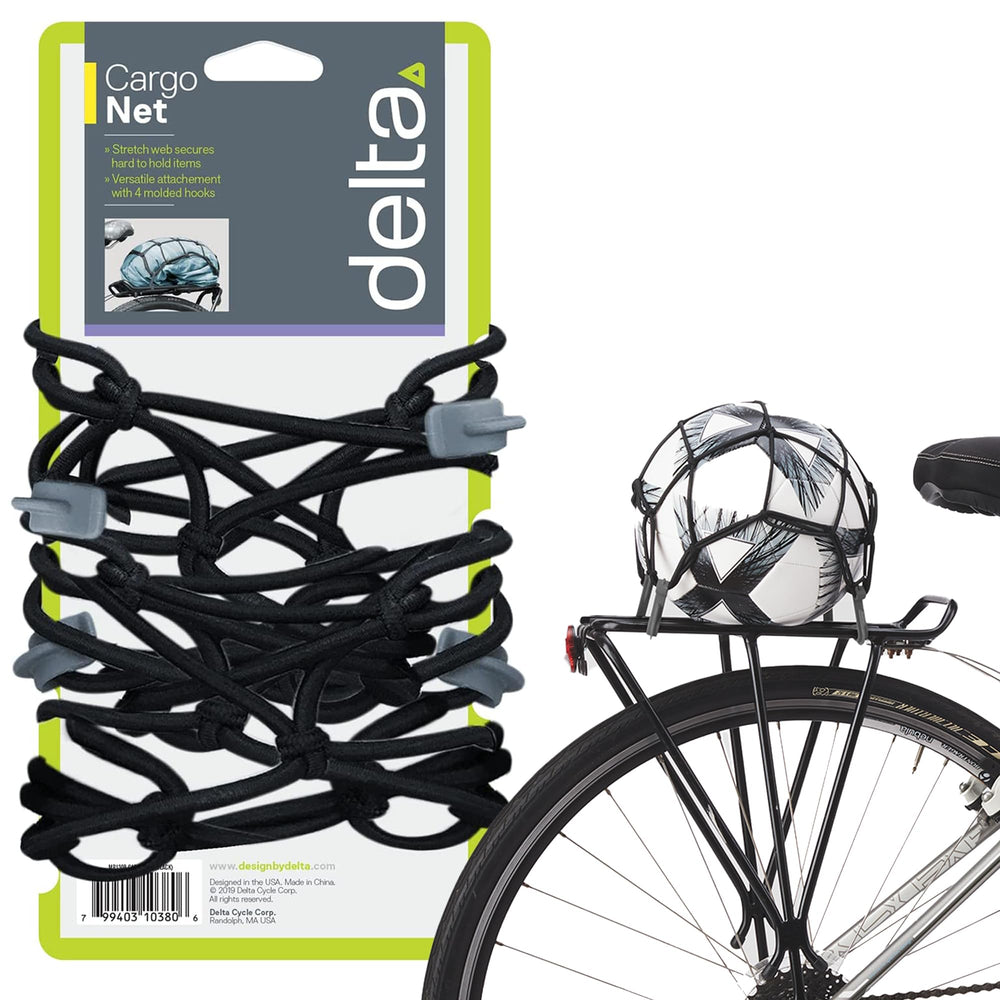 Delta Small Cargo Net in closed configuration secures small items on racks.