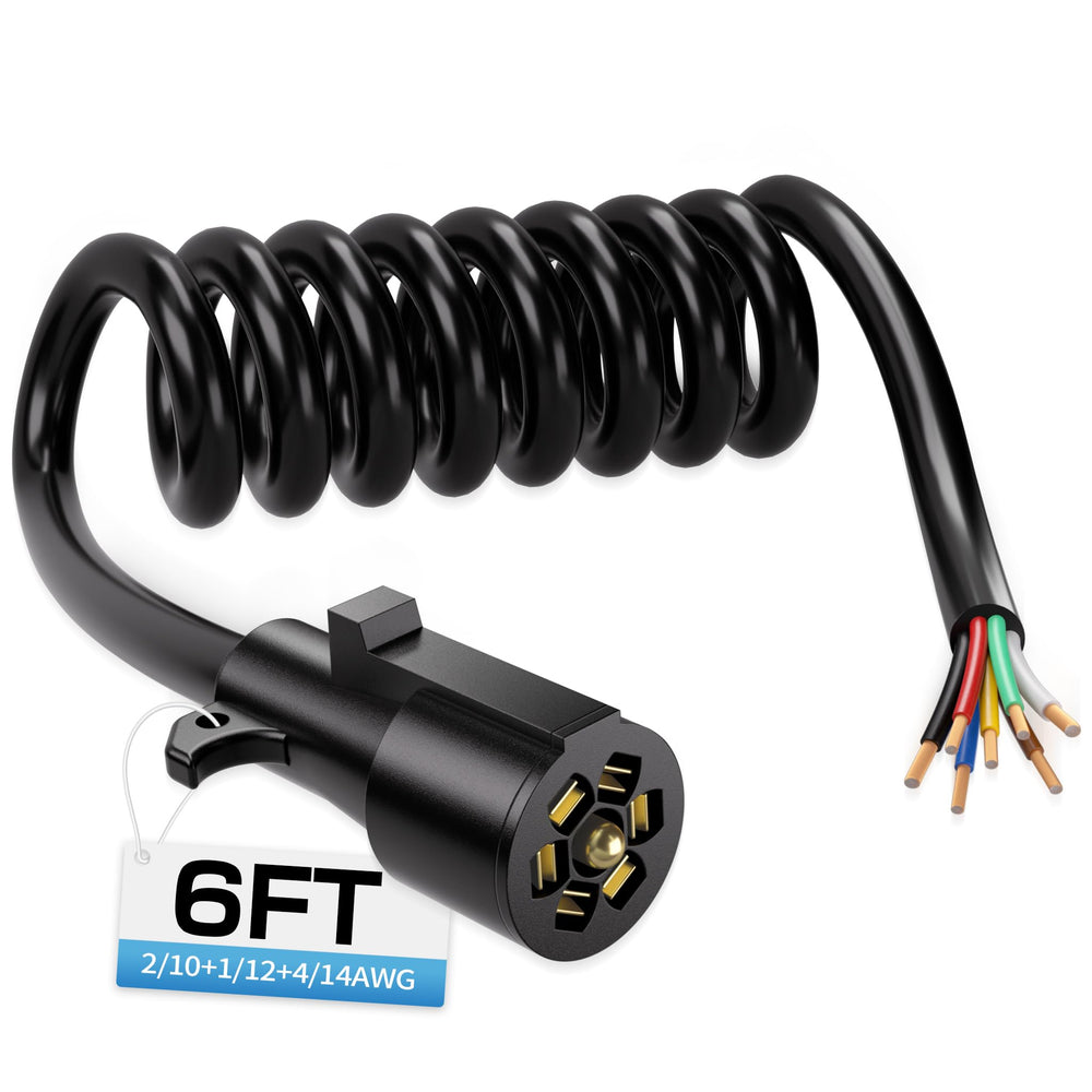 Deluwire 7-pin trailer plug for reliable signaling and quick trailer connections.