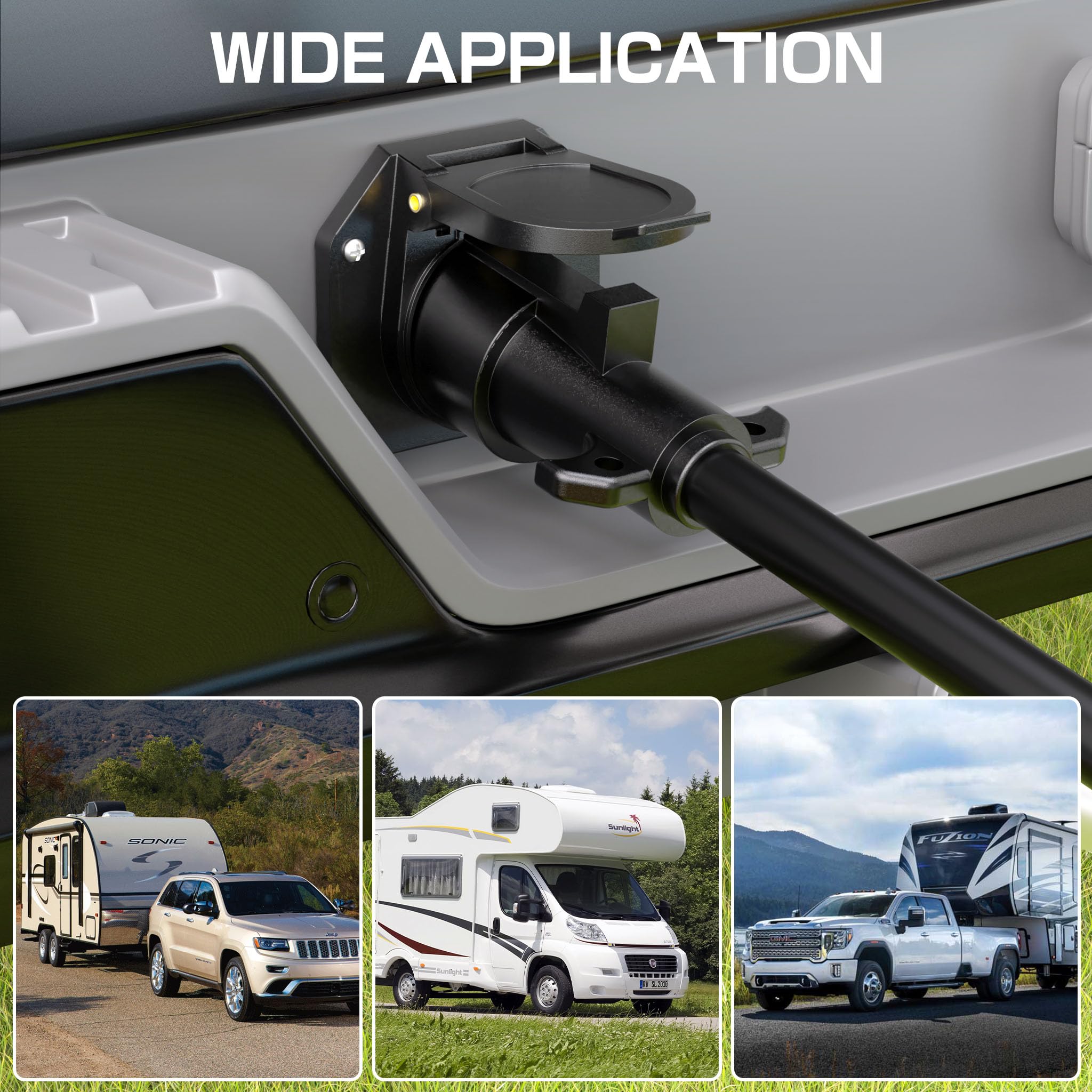 Deluwire flexible harness for easy installation on vehicles.