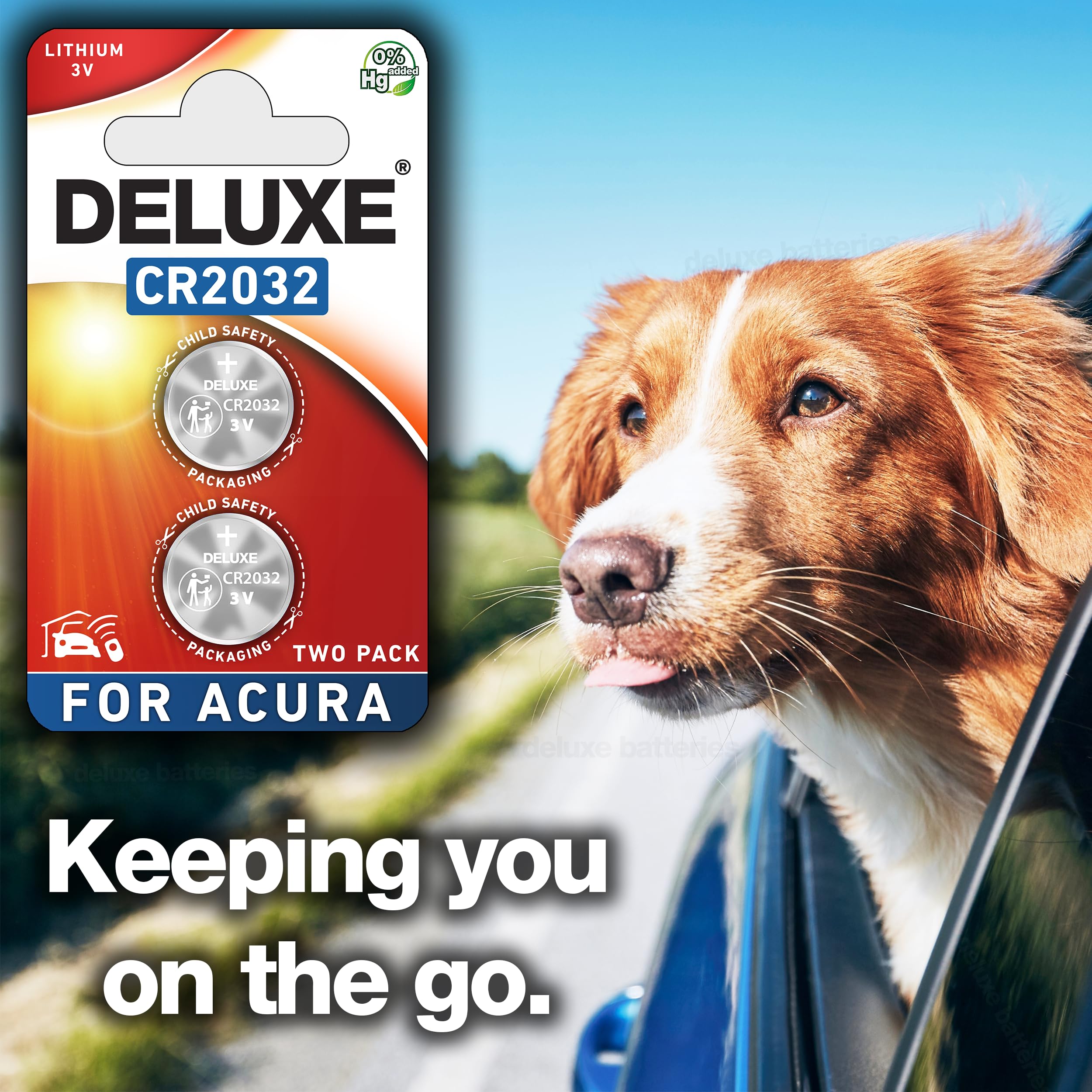 Deluxe Batteries Acura fob battery pack-2 CR2032 batteries included for replacement.