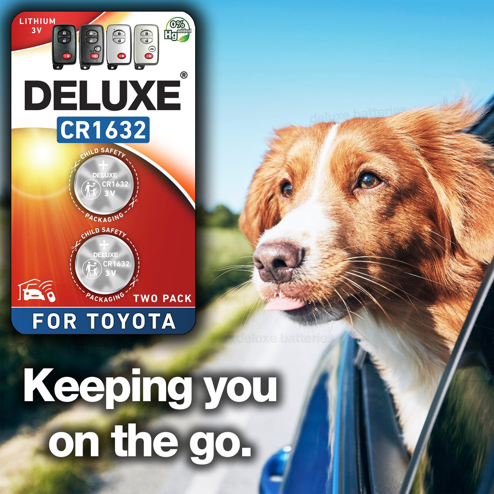 Deluxe Batteries CR1632 two-pack for Highlander fob, dependable replacement