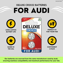 Deluxe Batteries fitment guide for Audi remote informs compatibility.