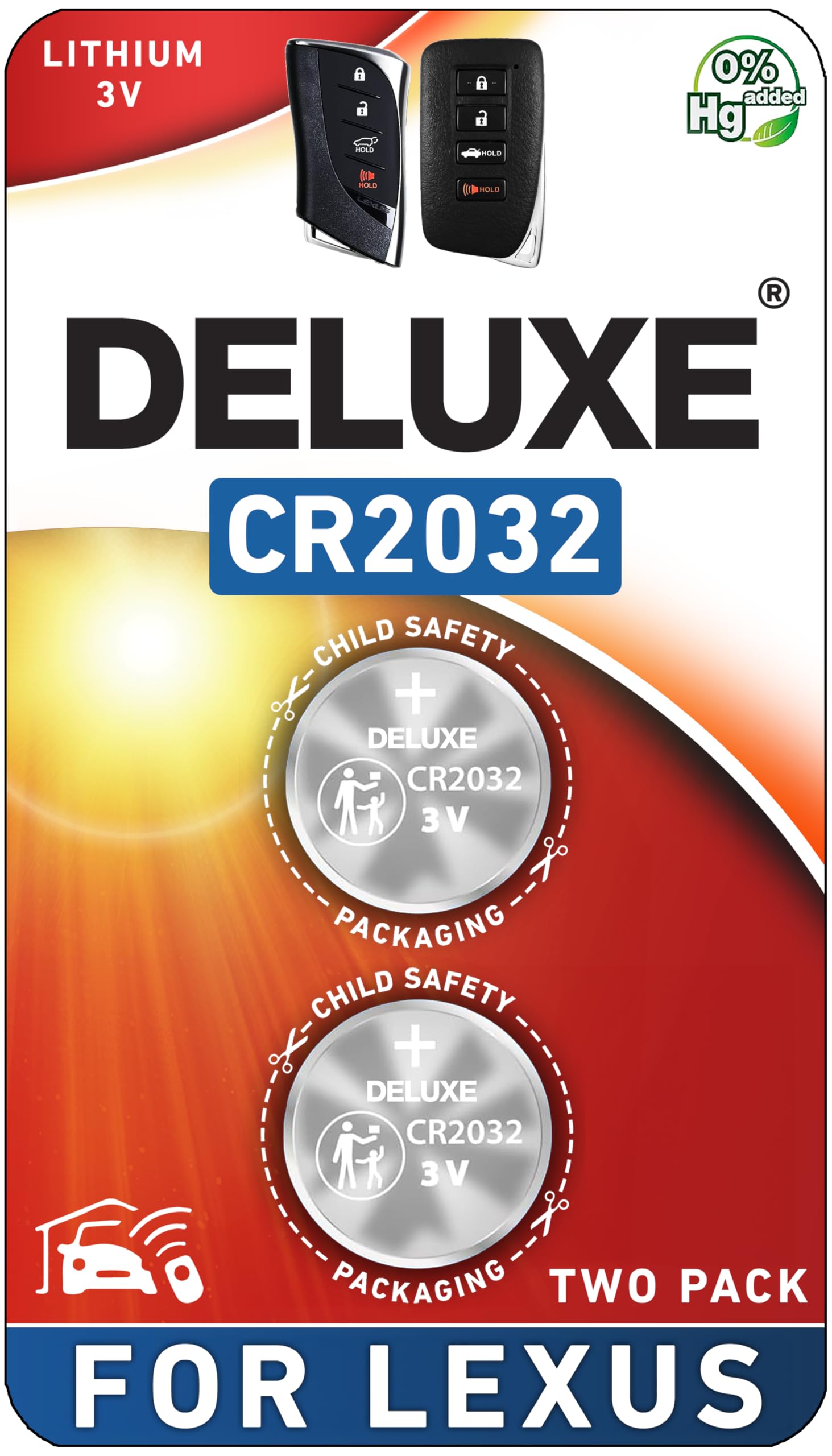Deluxe Batteries RX350 key fob battery pack; quick replacement for reliable access