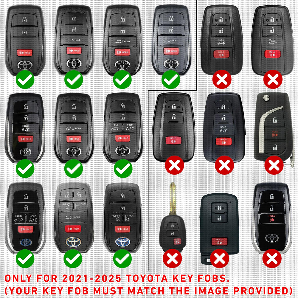 Deluxe Batteries Corolla Cross key fob battery image – easy DIY power boost for everyday use