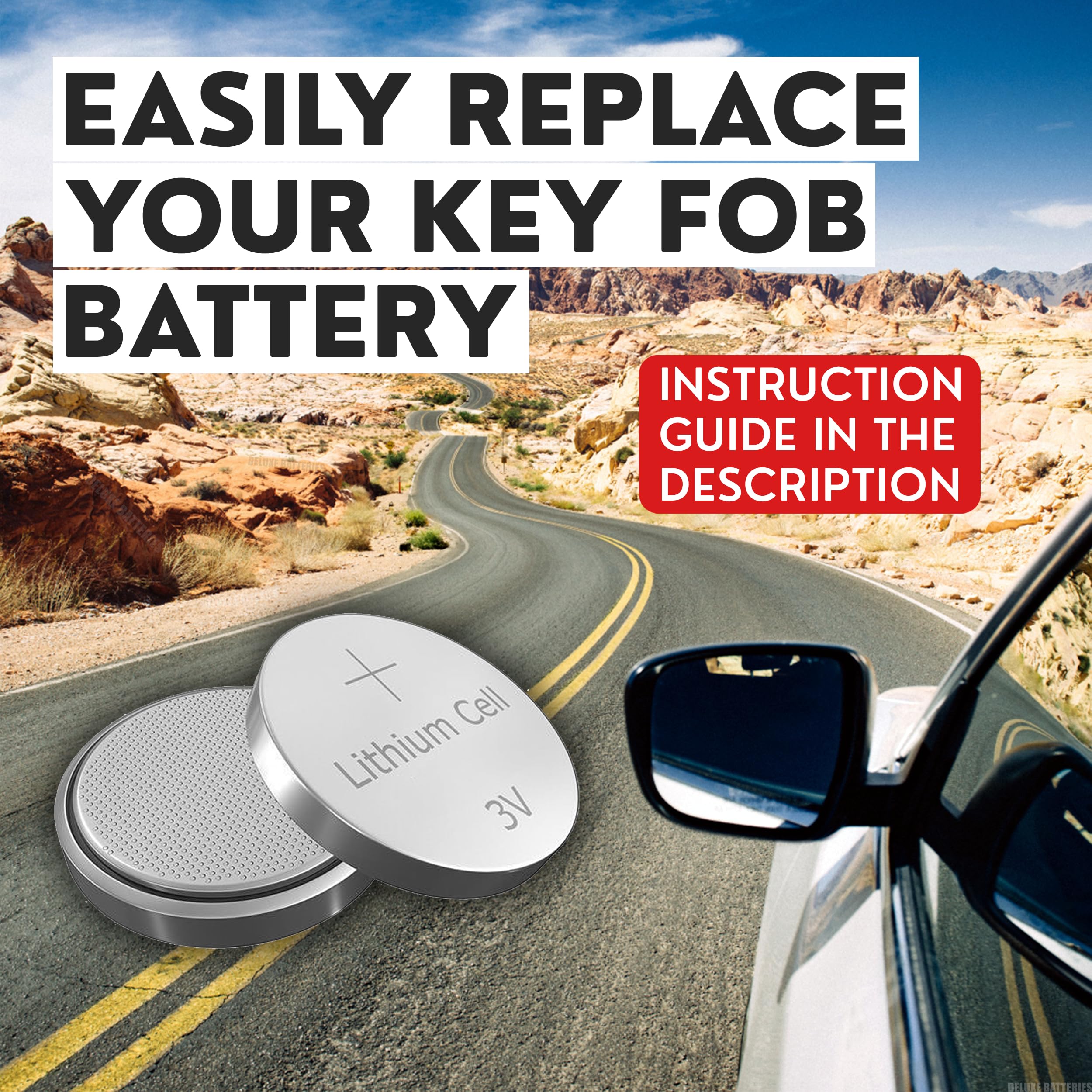Lexus remote fitment guide diagram with Deluxe Batteries.