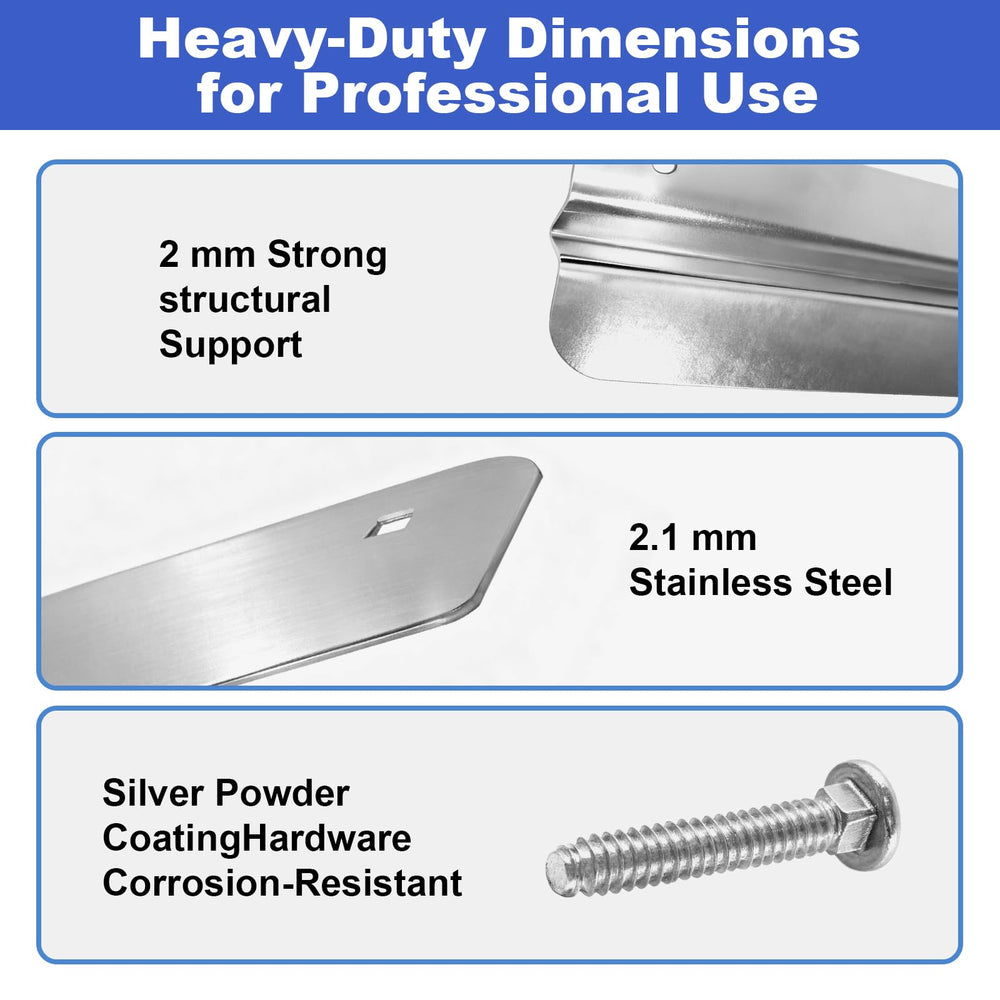 Demimy backing plates stainless steel reinforce mudflap stability.