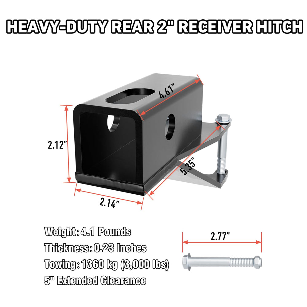 Demimy Rubicon SRA hitch extension demonstrates heavy-duty capacity