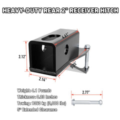 Demimy Rubicon SRA hitch extension demonstrates heavy-duty capacity