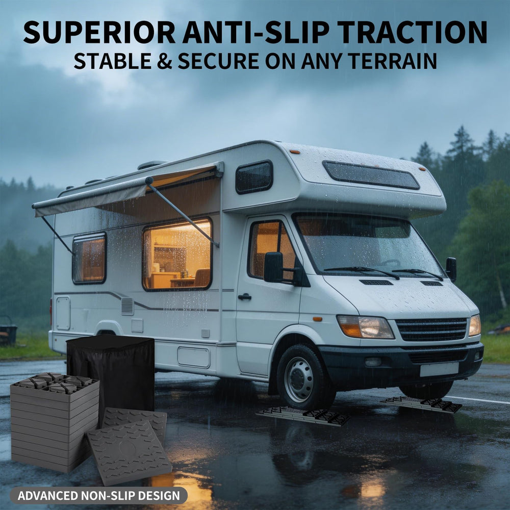 Demreal blocks fit travel trailers, motorhomes, campers, and tow vehicles.