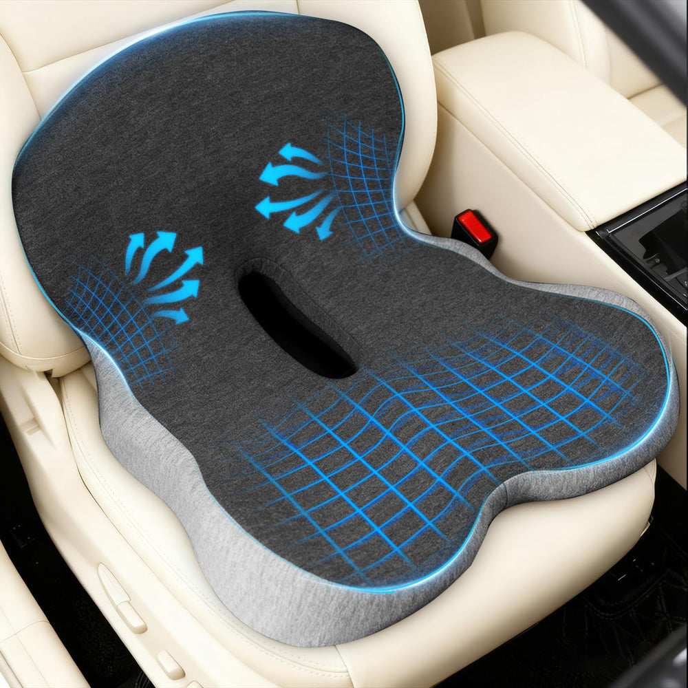 Denchy car-seat-cushion-lumbar-support promotes ergonomic alignment on long drives.