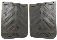 DENCO black chevron mud flaps 24x30; durable heavy-duty rubber for trucks