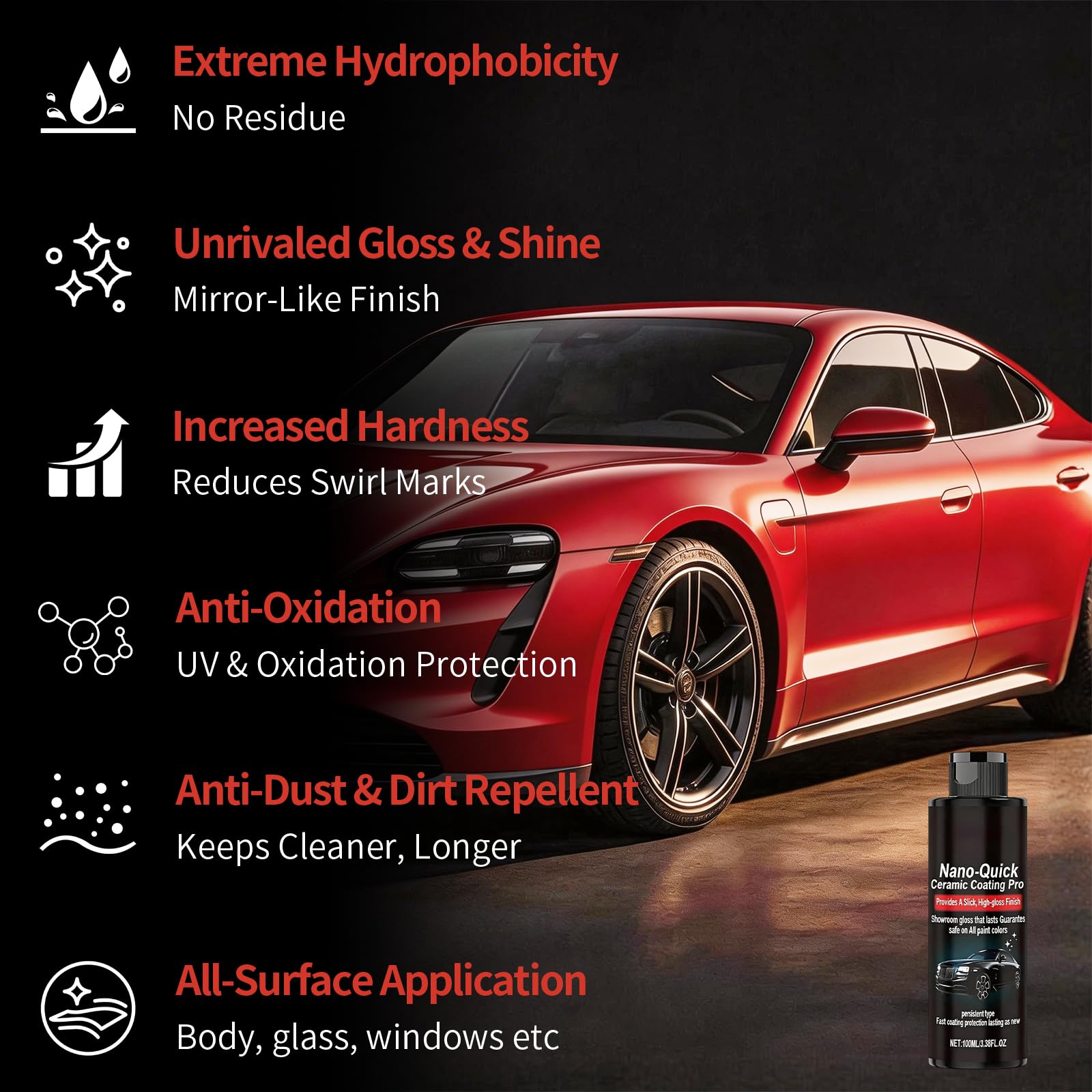 Denir Bonee coating on glass surface enhances water beading and dust resistance