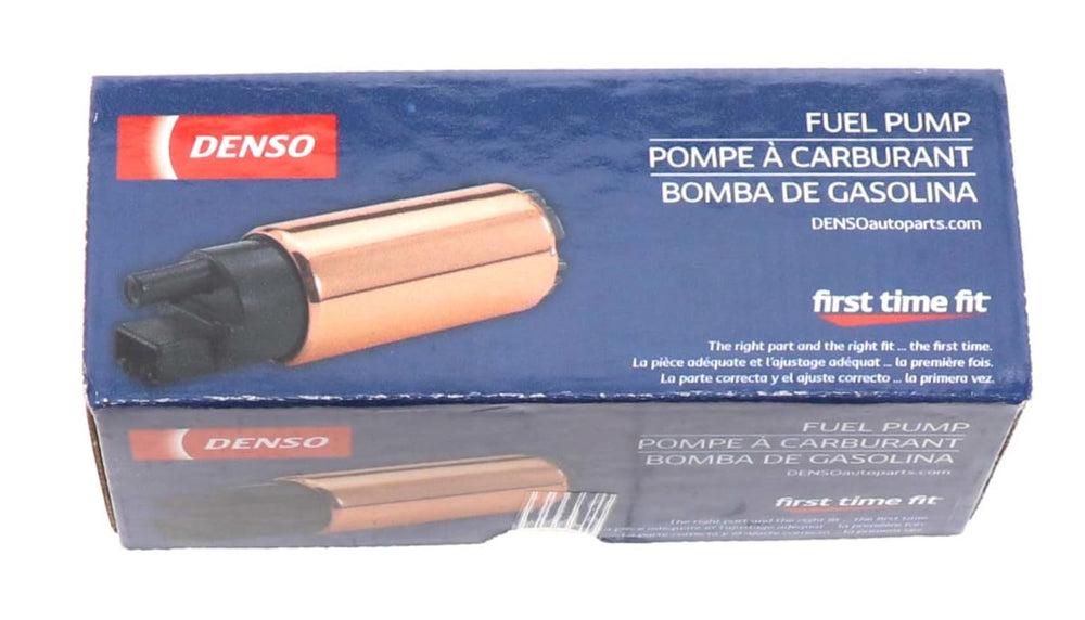 Denso 9510001 fuel pump label shows origin and authenticity
