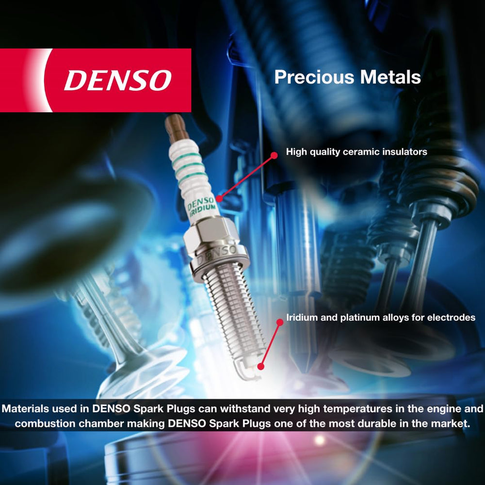 Denso IKH16TT twin-tip design concentrates spark energy for smoother acceleration.