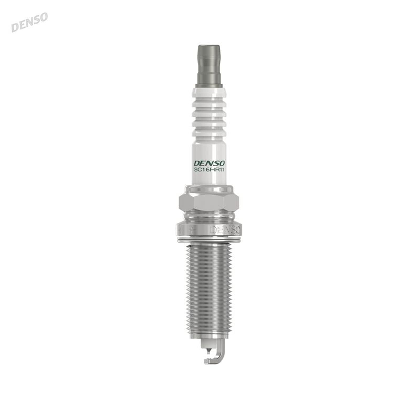 Denso SC16HR11 dual copper and glass seal detail for gas-tight durability.