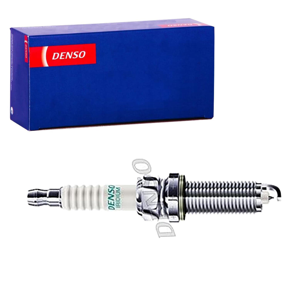 Denso SC16HR11 iridium spark plug in engine bay demonstrates performance-ready installation.