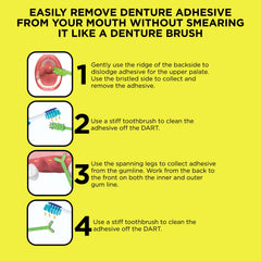 Denture Dart V2 textured grip handle for steady use