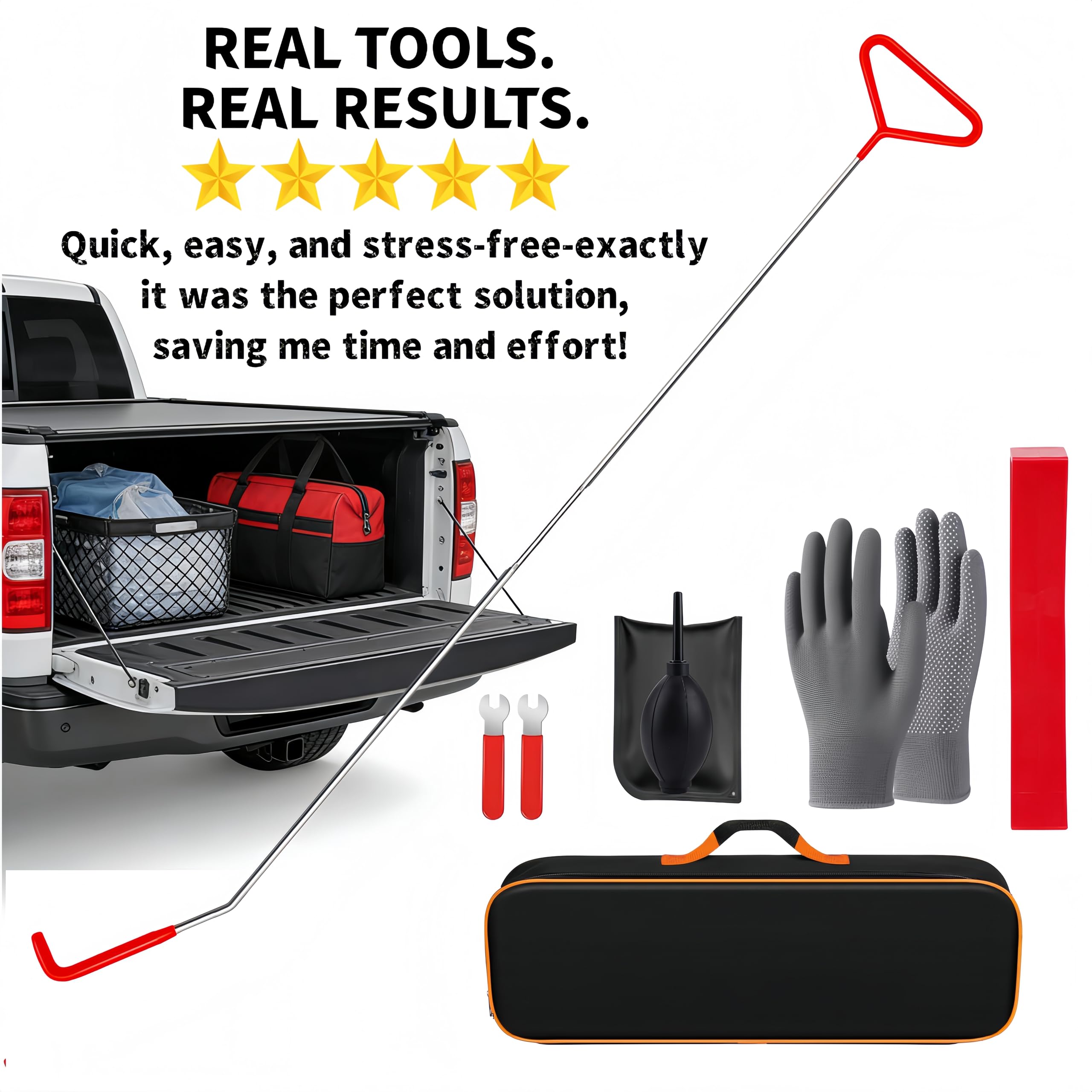 DENWAY Cargo Grabber Reach Tool 9pc set ready for fast installation.