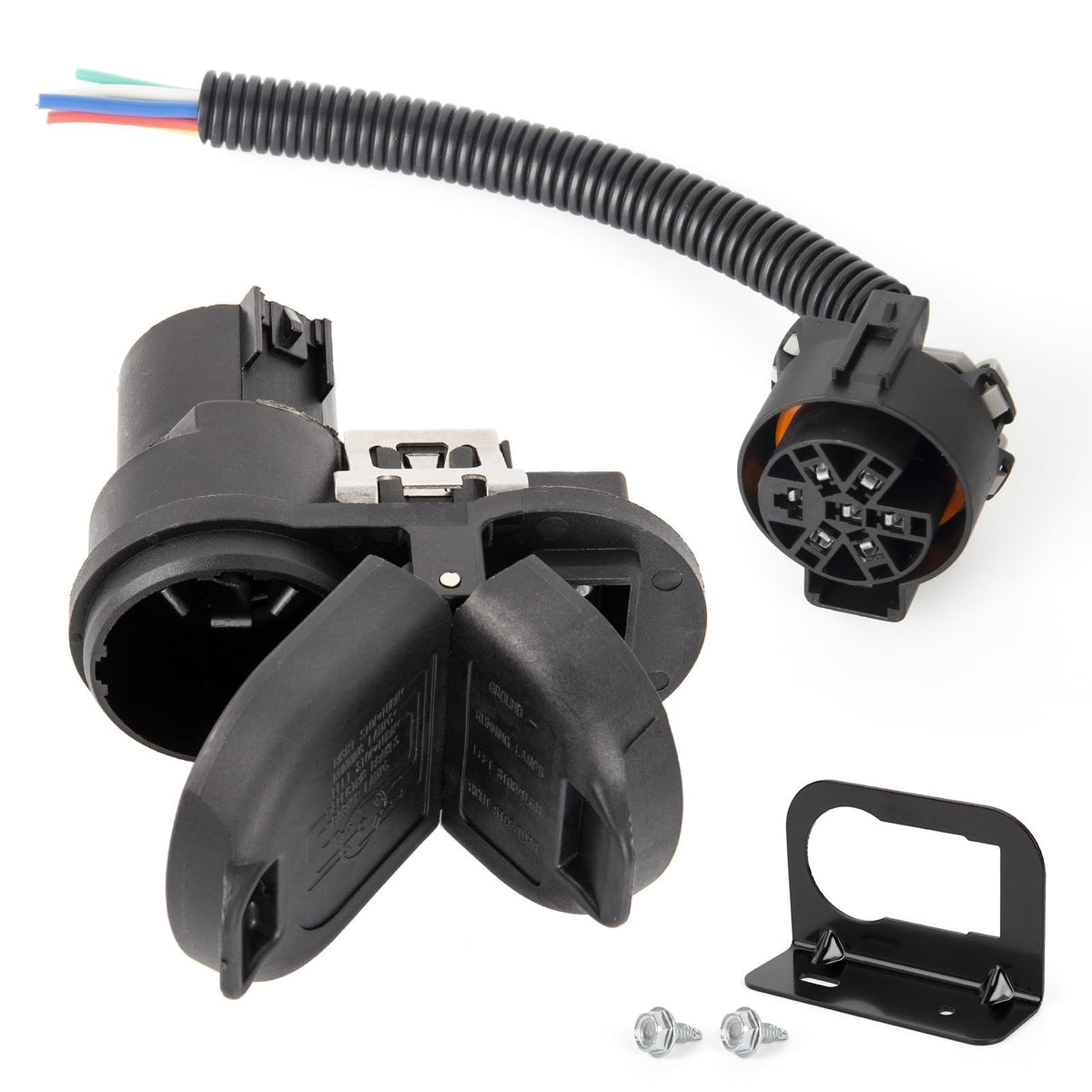 Deolenoom 7-pin connector for trucks delivers reliable trailer lighting.