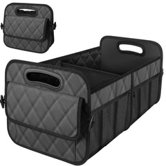 Deosk car trunk organizer with six pockets for tidy storage on long trips