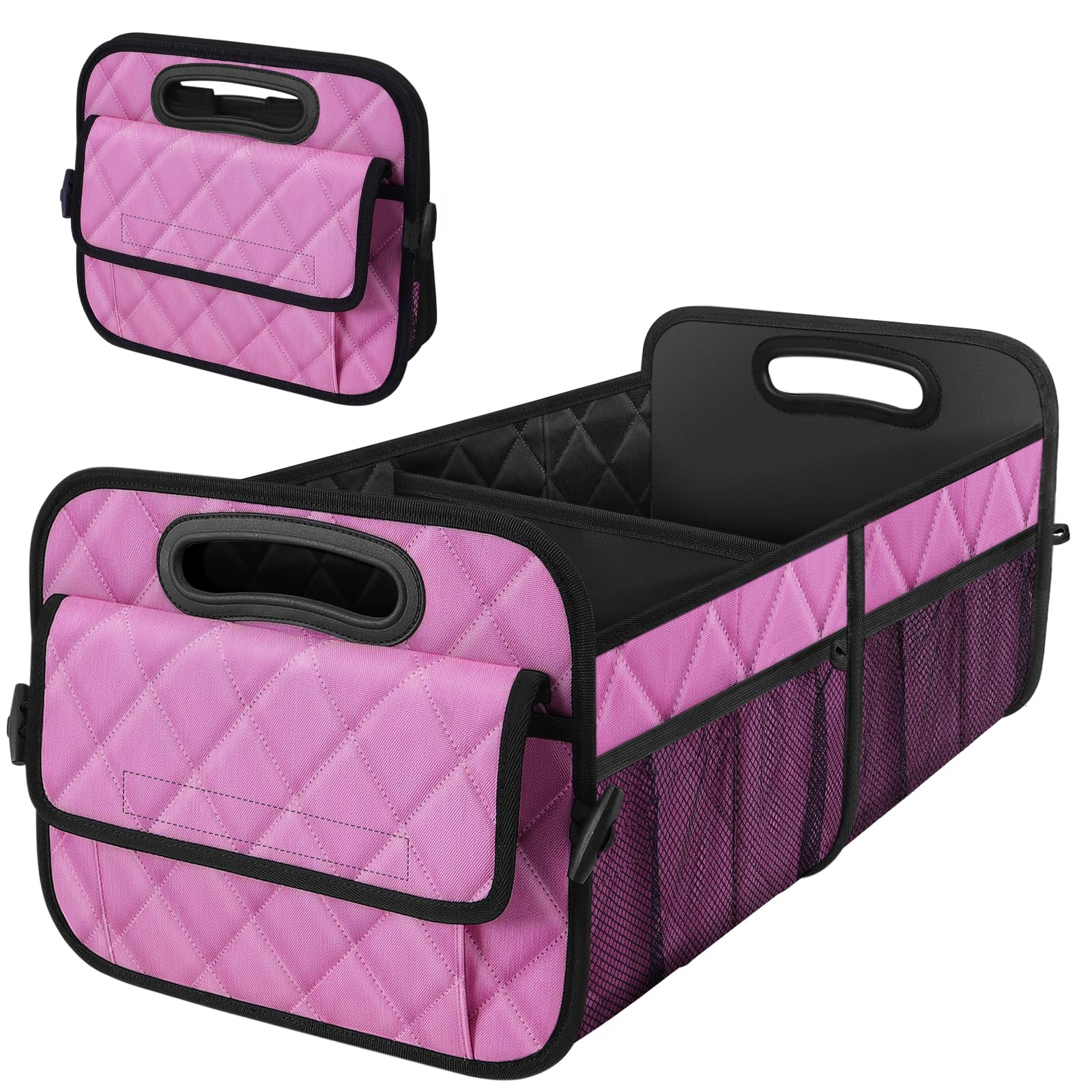 Deosk car trunk organizer pink 50L keeps SUV cargo neat and accessible