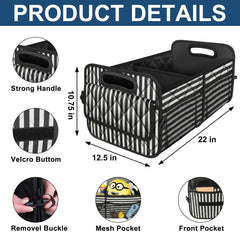 Deosk trunk organizer 3D design with reinforced stitching for durability.