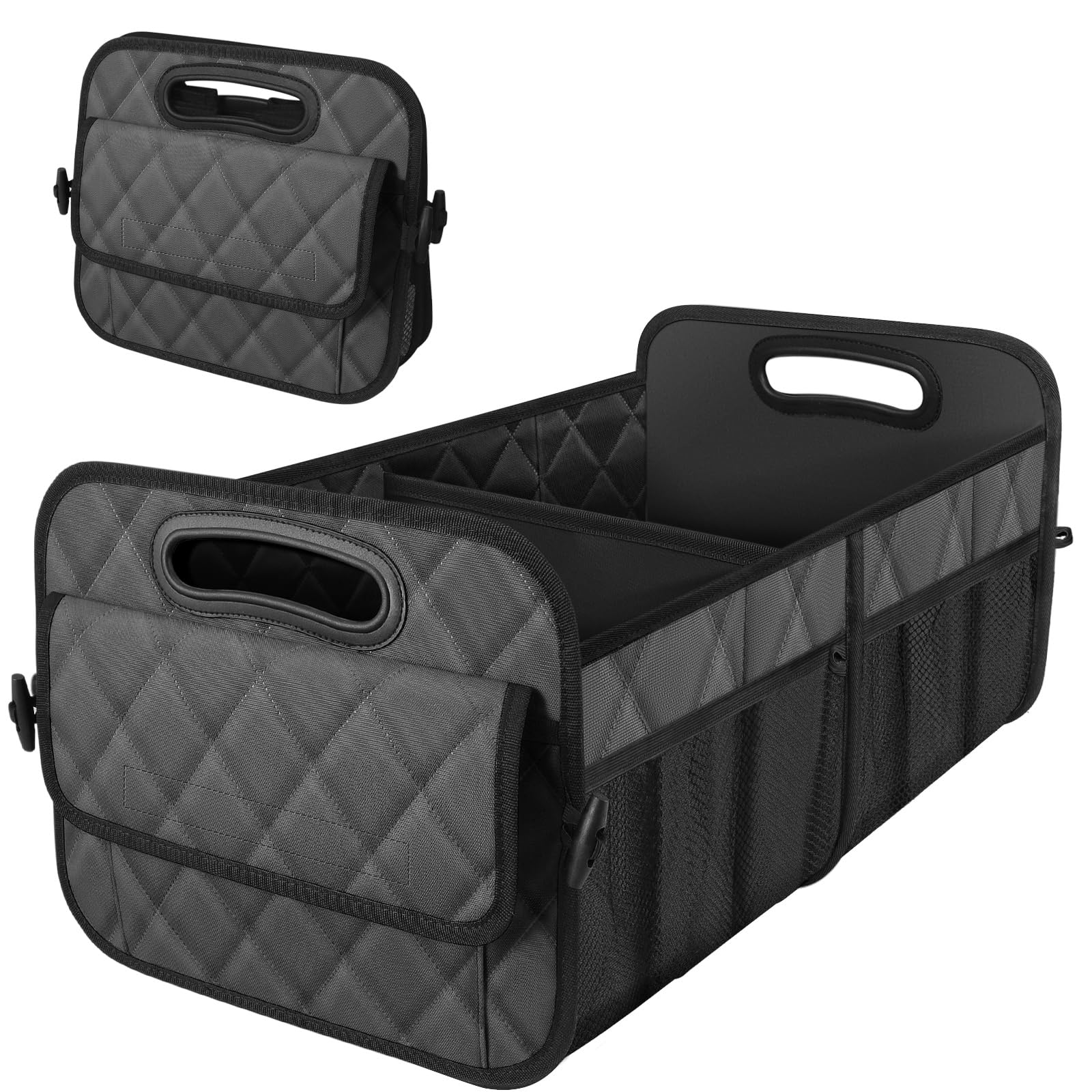 Deosk trunk organizer with six pockets neatly organizing car items