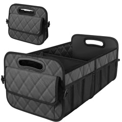 Deosk trunk organizer with six pockets neatly organizing car items
