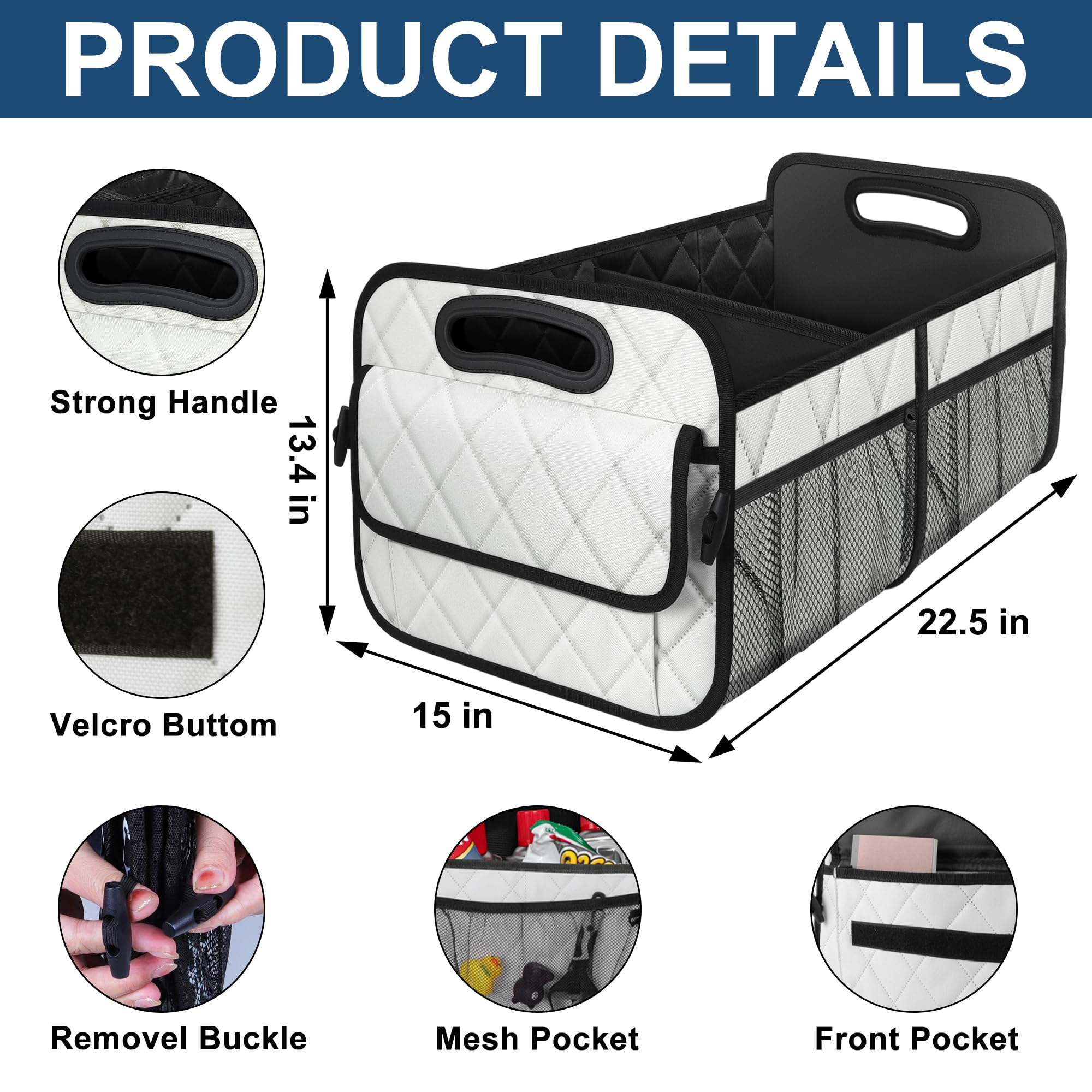 Deosk 600D waterproof material emphasizes durability and spill resistance during daily use.