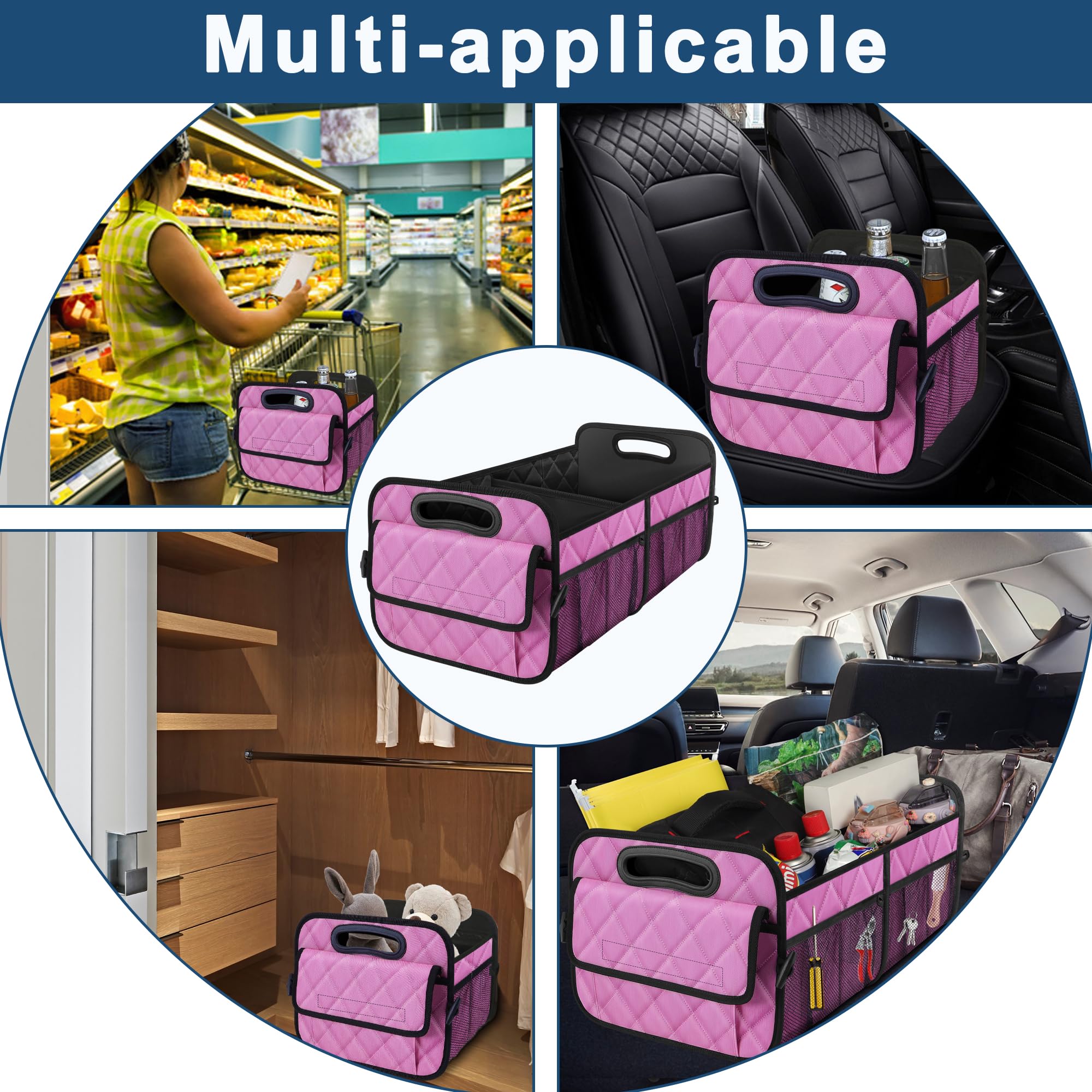 Deosk trunk organizer durable 600D material for long-lasting use