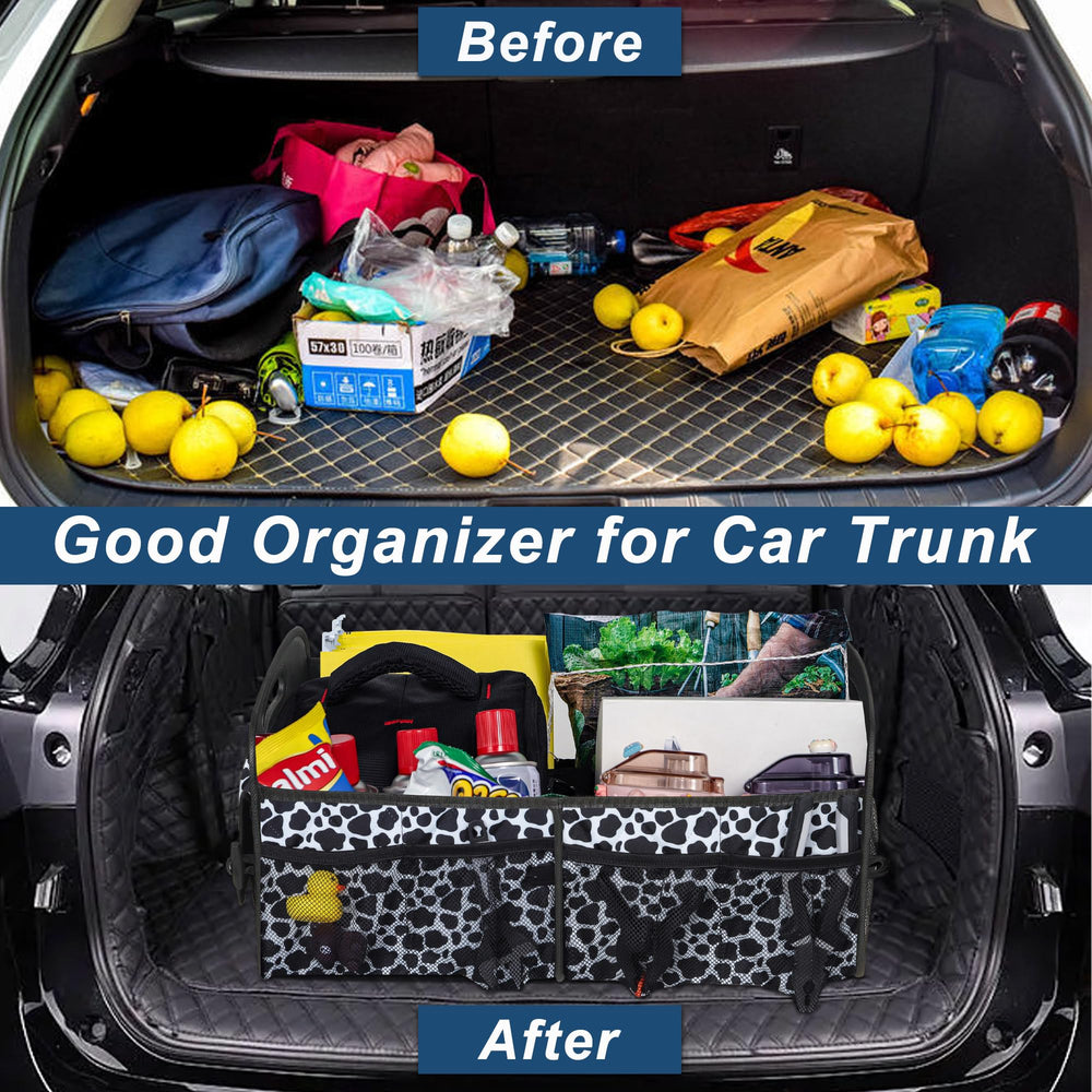 Deosk trunk organizer design enables easy access to items while driving