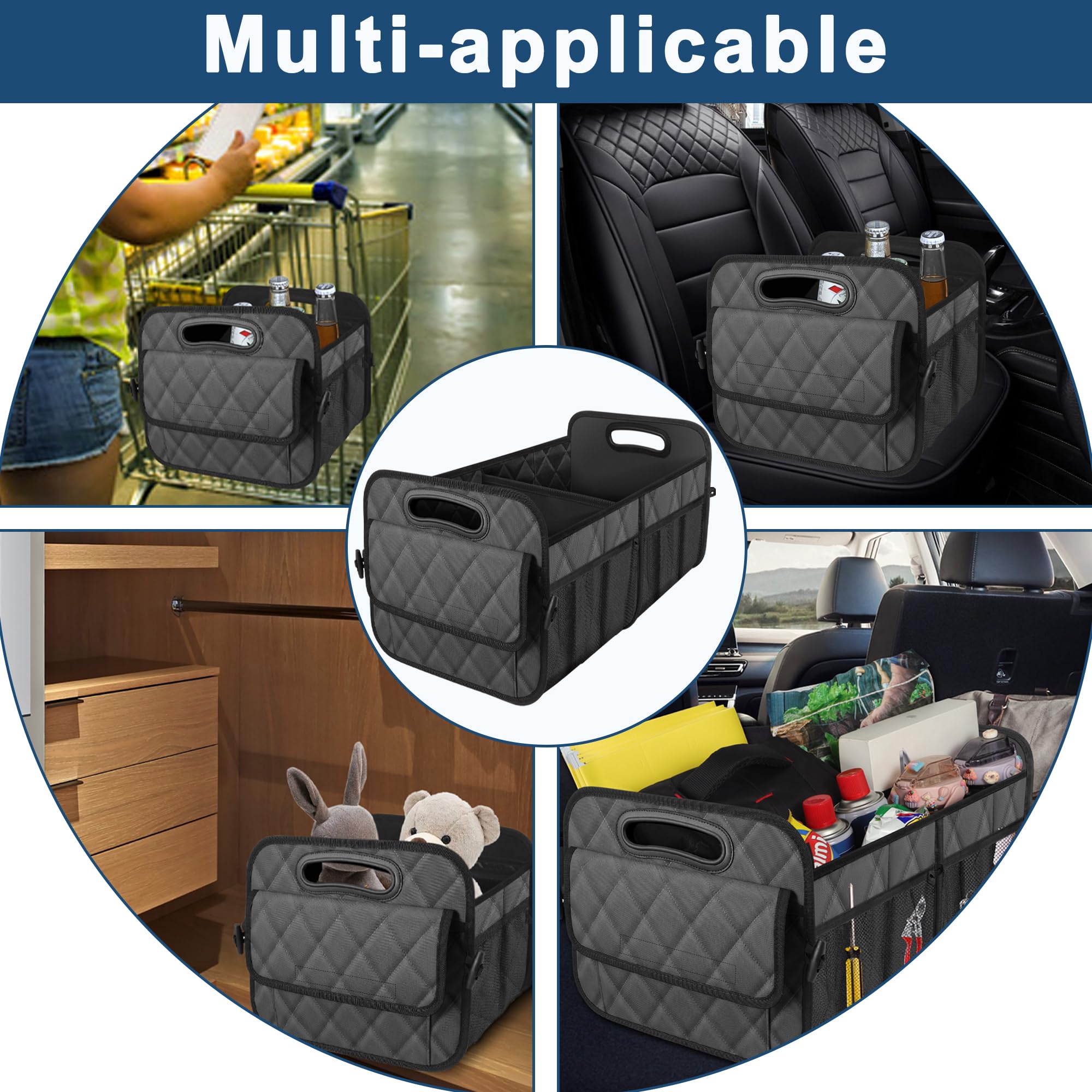 Deosk versatile home organizer stores books, clothes, tools when not in the car