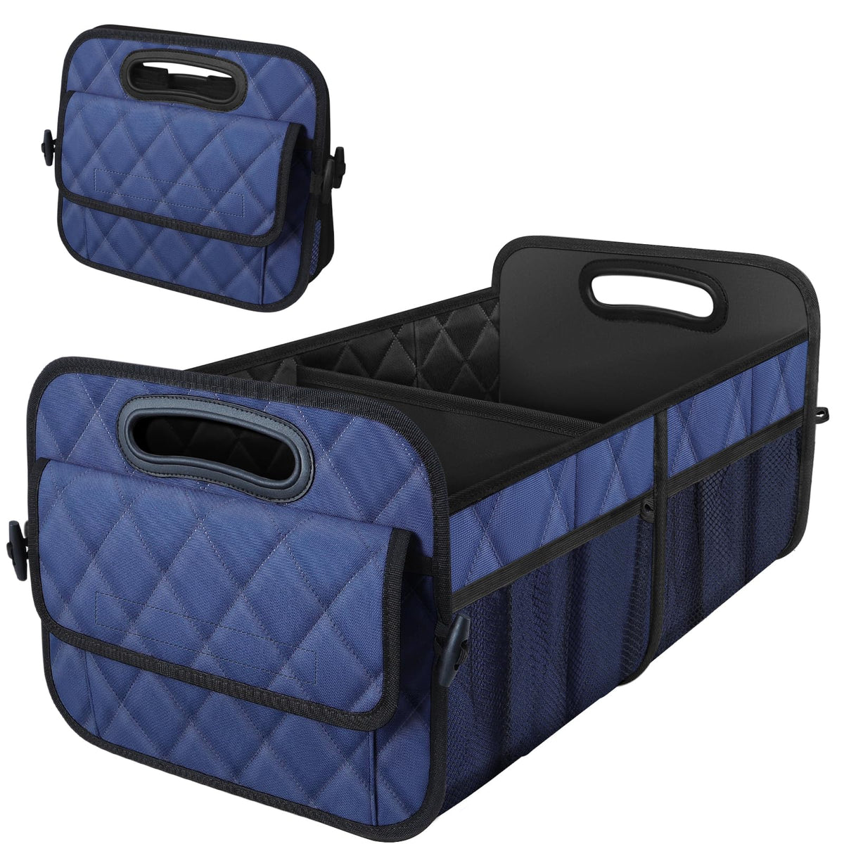 Deosk trunk organizer in SUV with 50L capacity and six pockets for organized travel