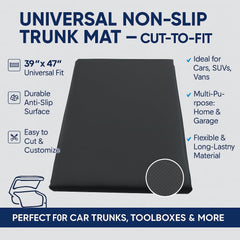 Dependable Industries trunk mat anti-slip design keeps cargo stable during drives.