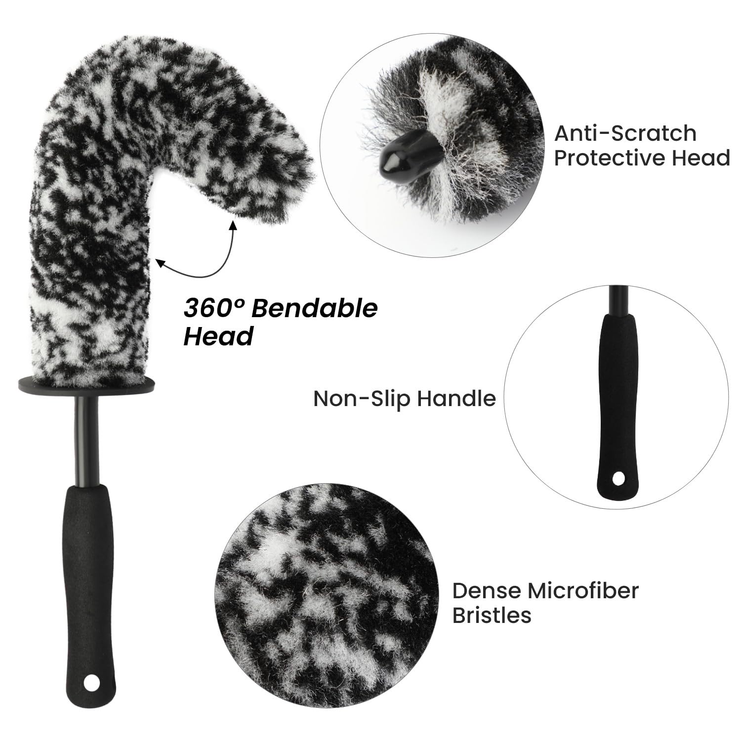 DEPOTA tire brush for deep tire cleaning and grime removal