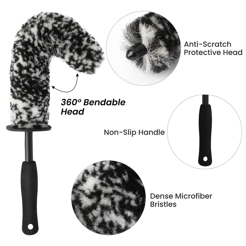 DEPOTA tire brush for deep tire cleaning and grime removal