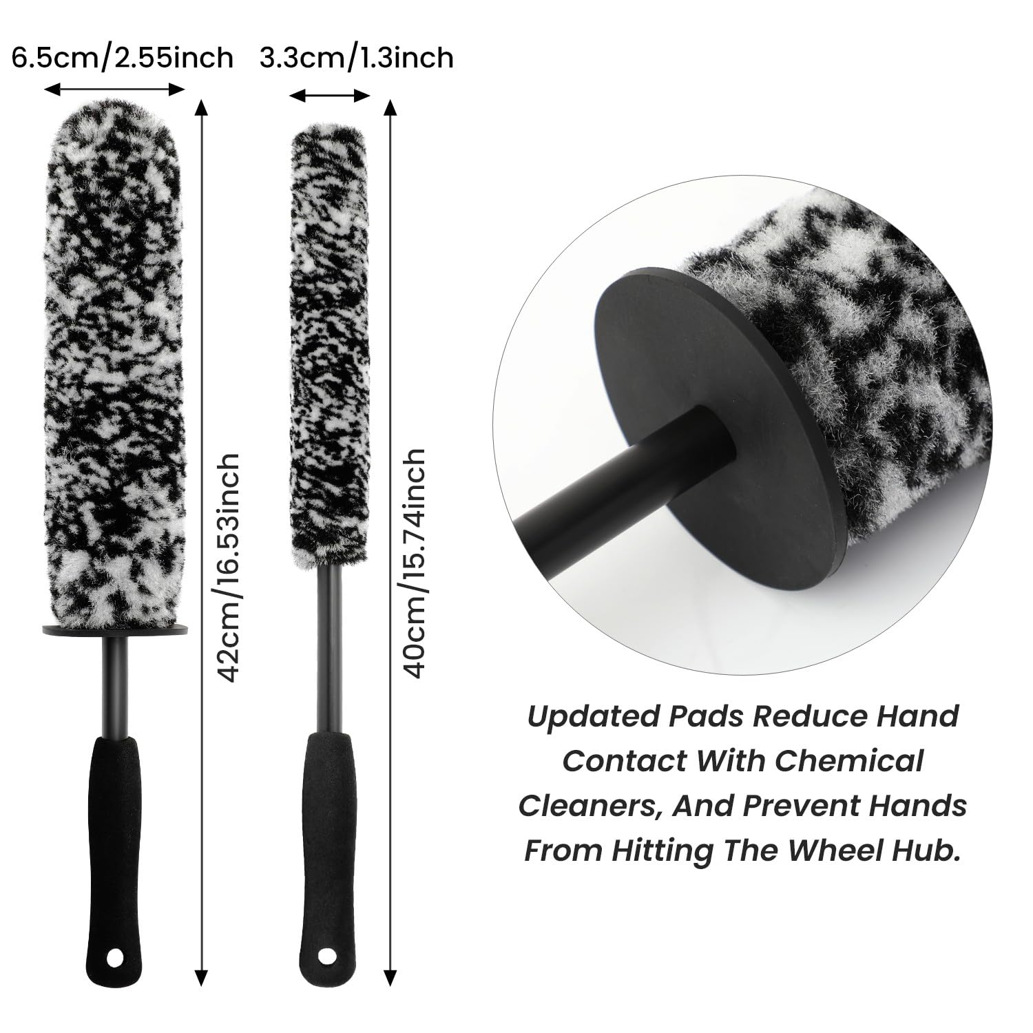 DEPOTA wheel cleaner kit flexible small brush for tight areas and precision