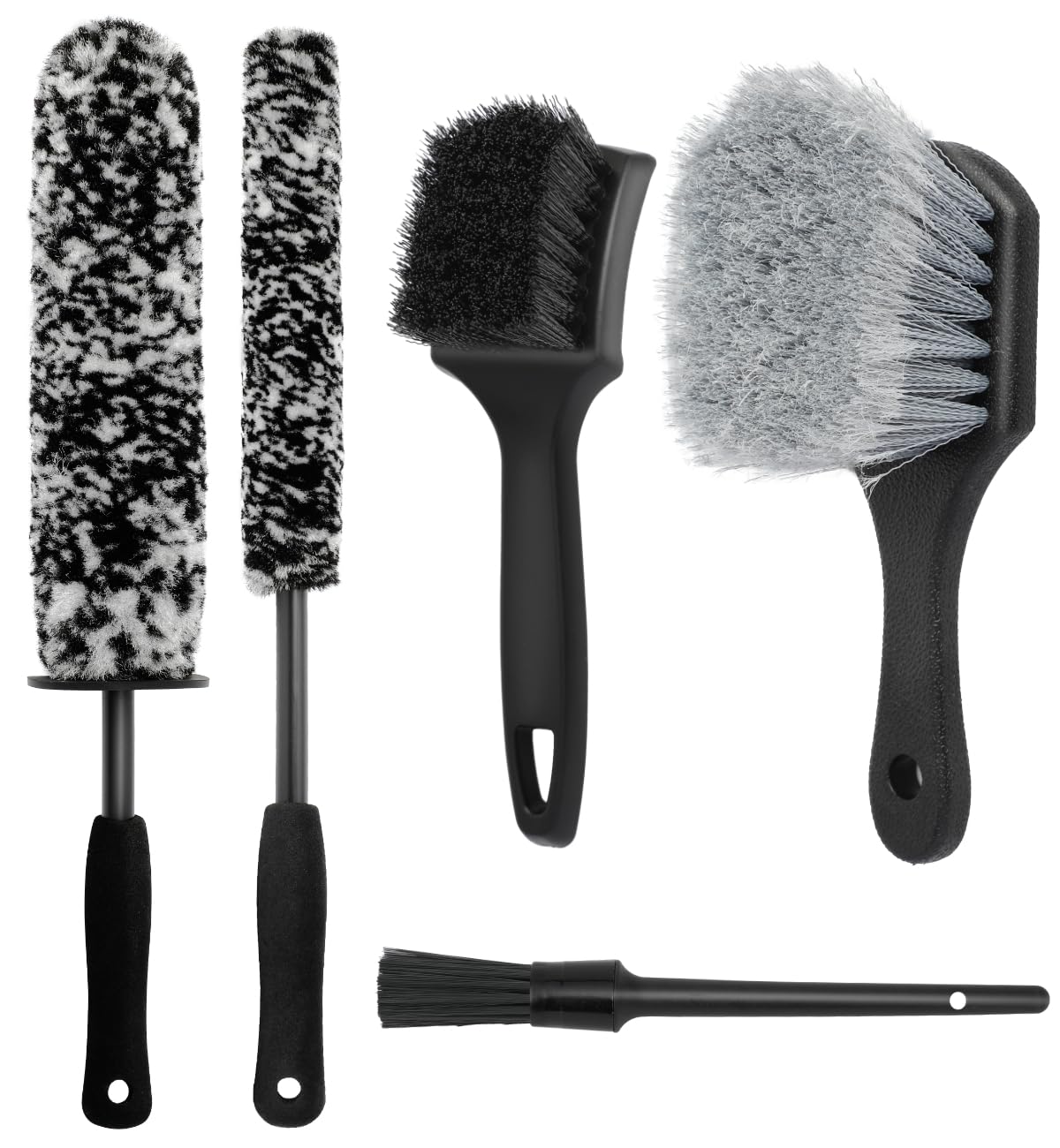 DEPOTA wheel cleaner kit large brush for broad wheel surfaces and safe cleaning